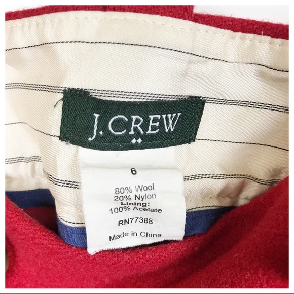 J.Crew Factory Red Wool Mini Skirt - Picture 5 of 5